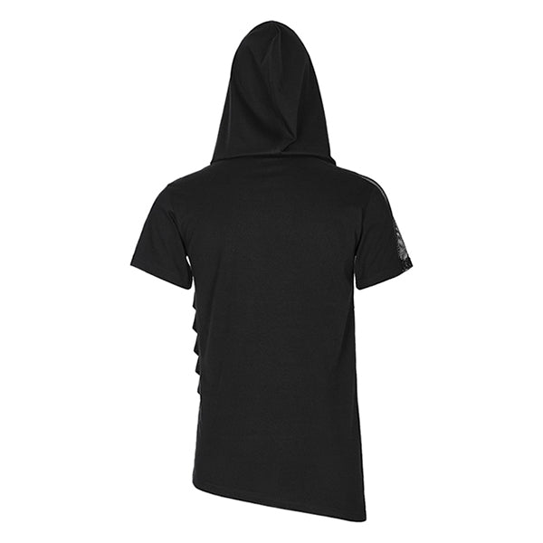 Punk Rave 'Rhamnus' Perspective hooded T-Shirt