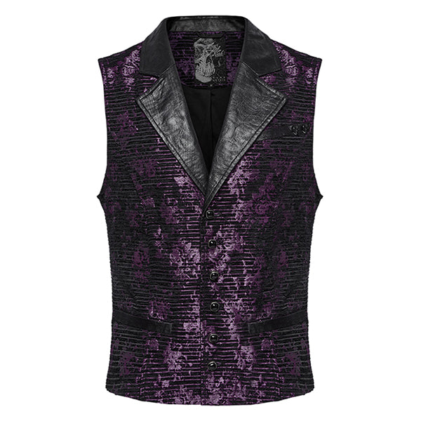 Punk Rave 'Dalton' violet waistcoat