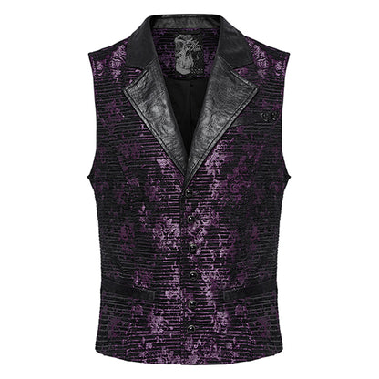 Punk Rave 'Dalton' violet waistcoat