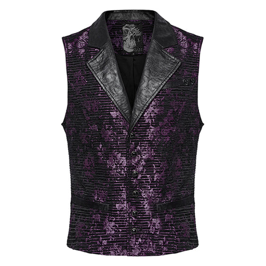 Punk Rave 'Dalton' violet waistcoat