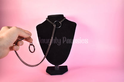 Naughty Pawsies Gunmetal Circle Slip Chain