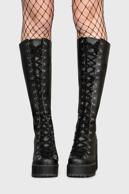 Bloodletting Knee-High Boots