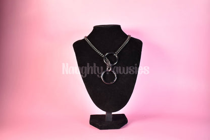 Naughty Pawsies Gunmetal Circle Slip Chain