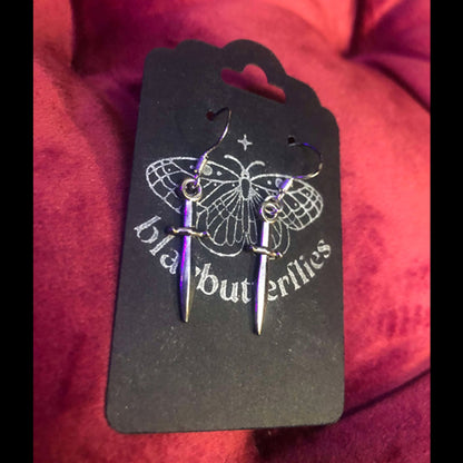 blacbutterflies Mini Swords earrings