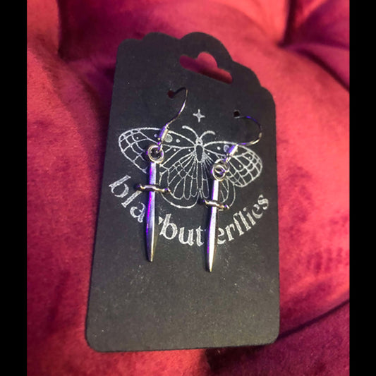 blacbutterflies Mini Swords earrings